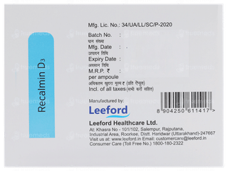 Recalmin D3 Injection 1ml